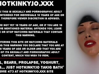 Anal, bears, prolapse, yoghurt, fisting… unparalleled Hotkinkyjo takig bath